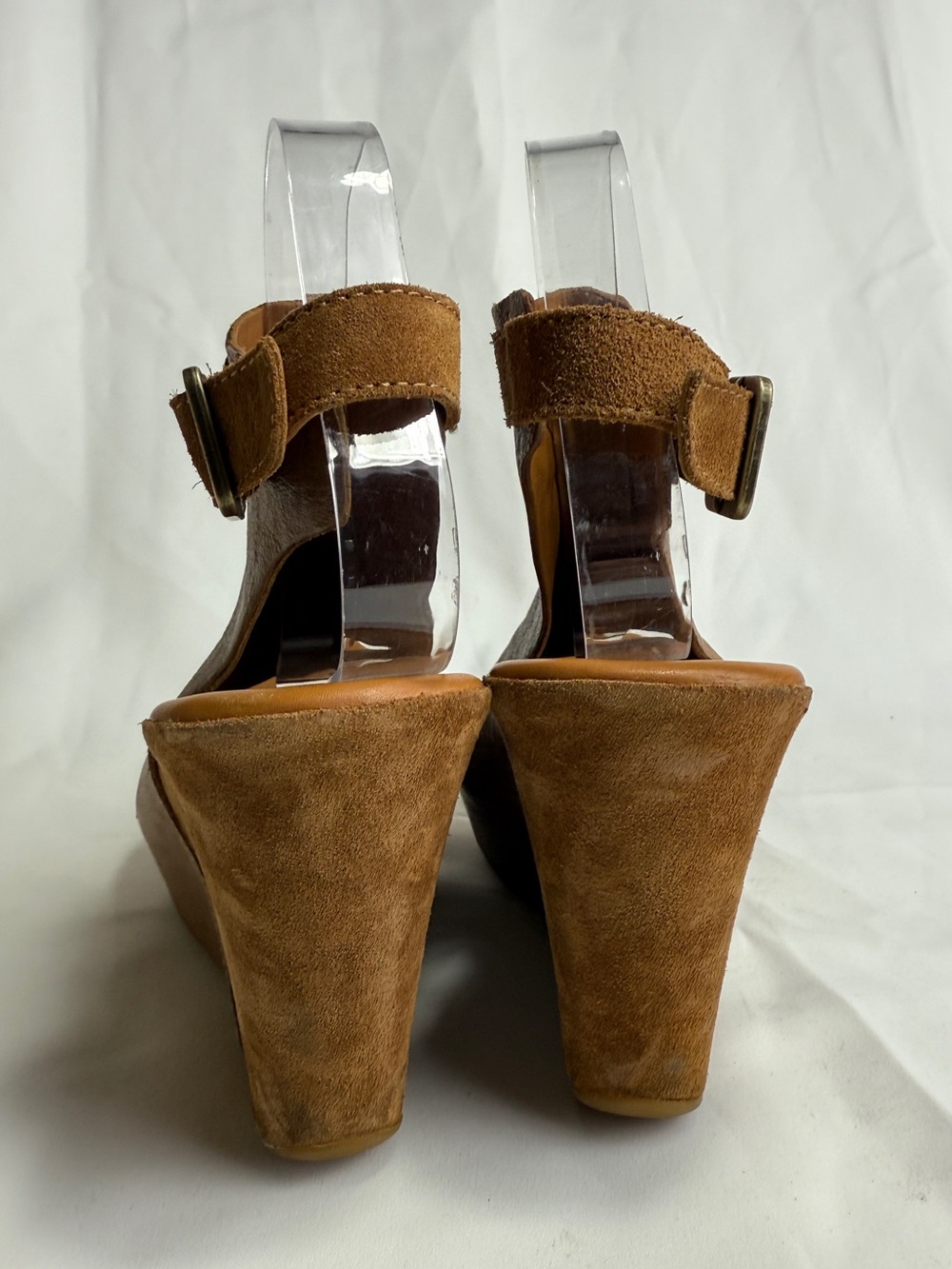 Kork-Ease Womens Berit Wedge Tan Brown Leather Sandal Sleek Platform Heel 9 - Picture 7 of 10